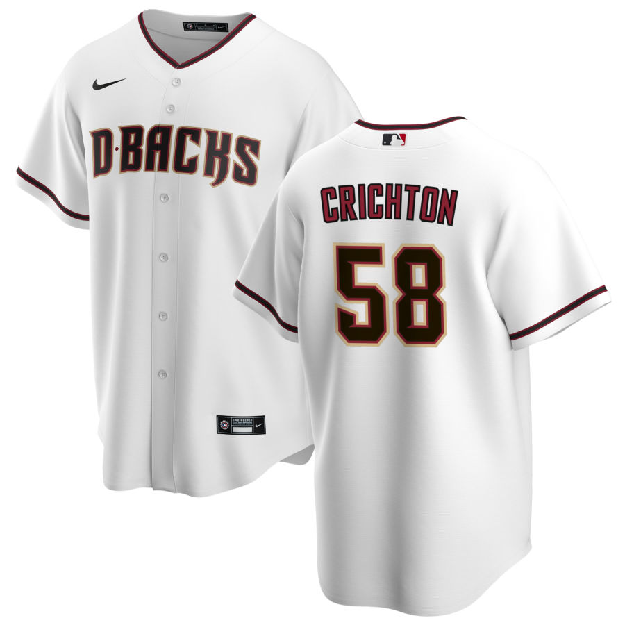 Nike Men #58 Stefan Crichton Arizona Diamondbacks Baseball Jerseys Sale-White